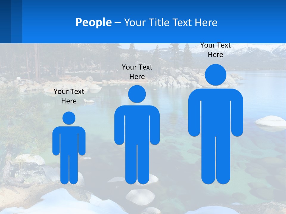 A Body Of Water Surrounded By Rocks And Trees PowerPoint Template