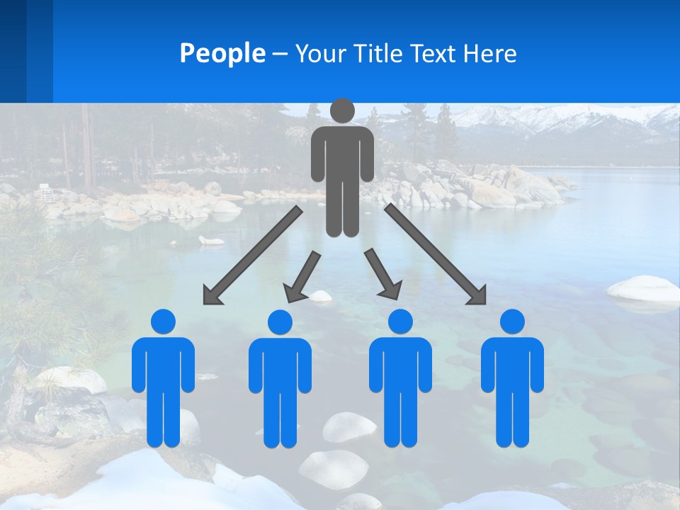 A Body Of Water Surrounded By Rocks And Trees PowerPoint Template