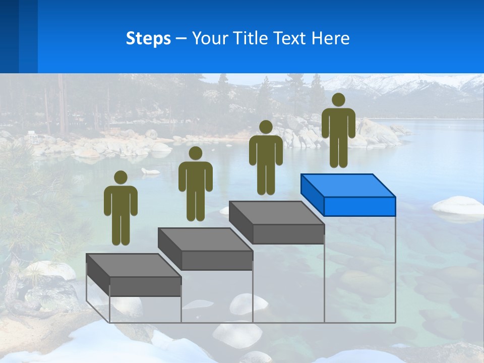 A Body Of Water Surrounded By Rocks And Trees PowerPoint Template