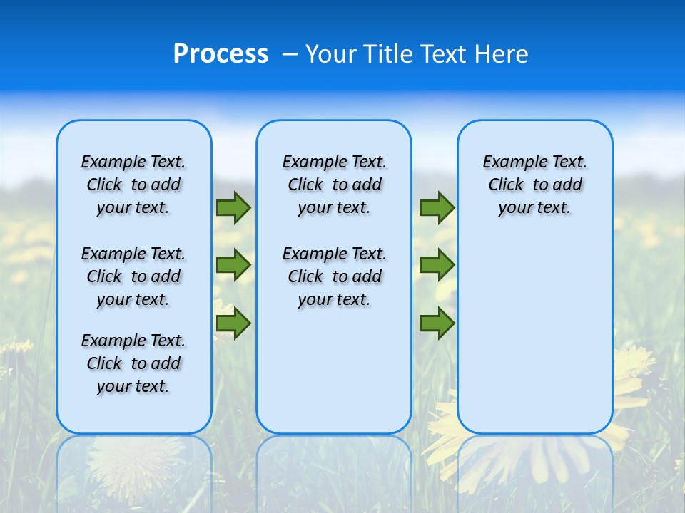 A Field Full Of Yellow Dandelions Under A Blue Sky PowerPoint Template