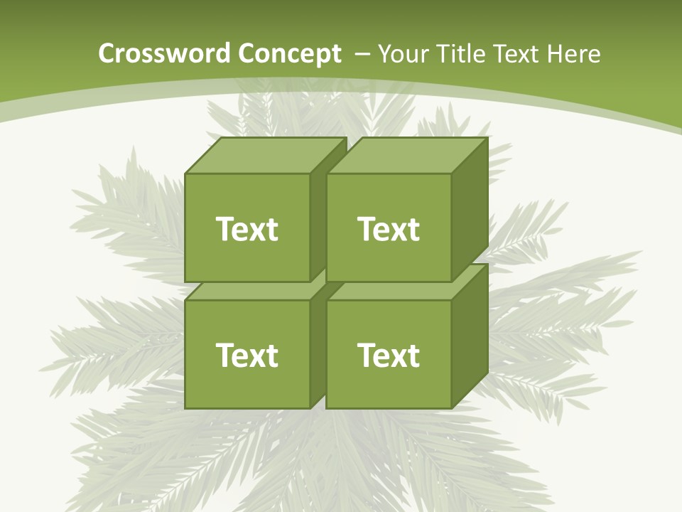 A Green Plant With A White Background PowerPoint Template