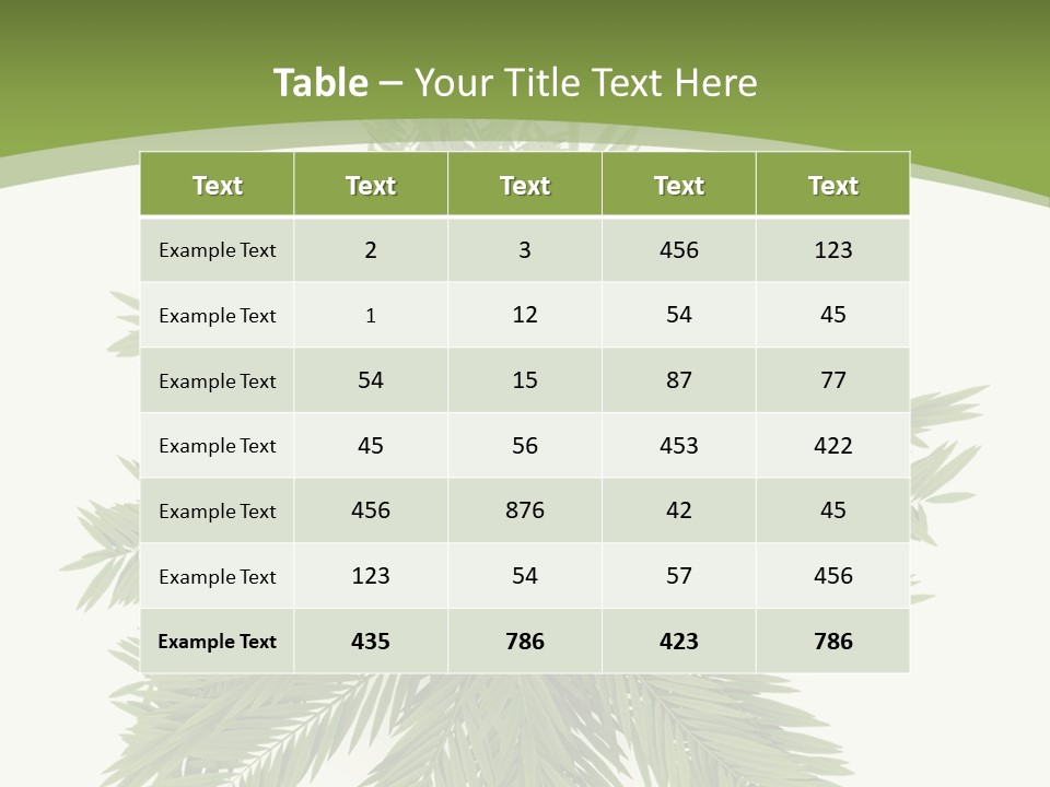 A Green Plant With A White Background PowerPoint Template