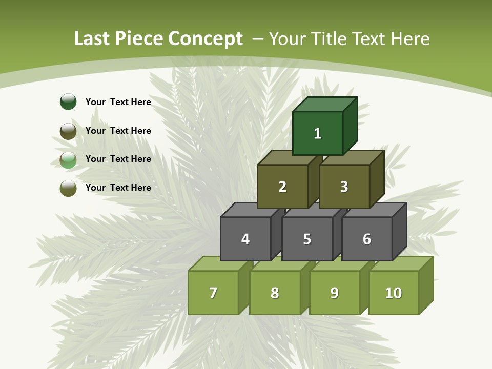 A Green Plant With A White Background PowerPoint Template