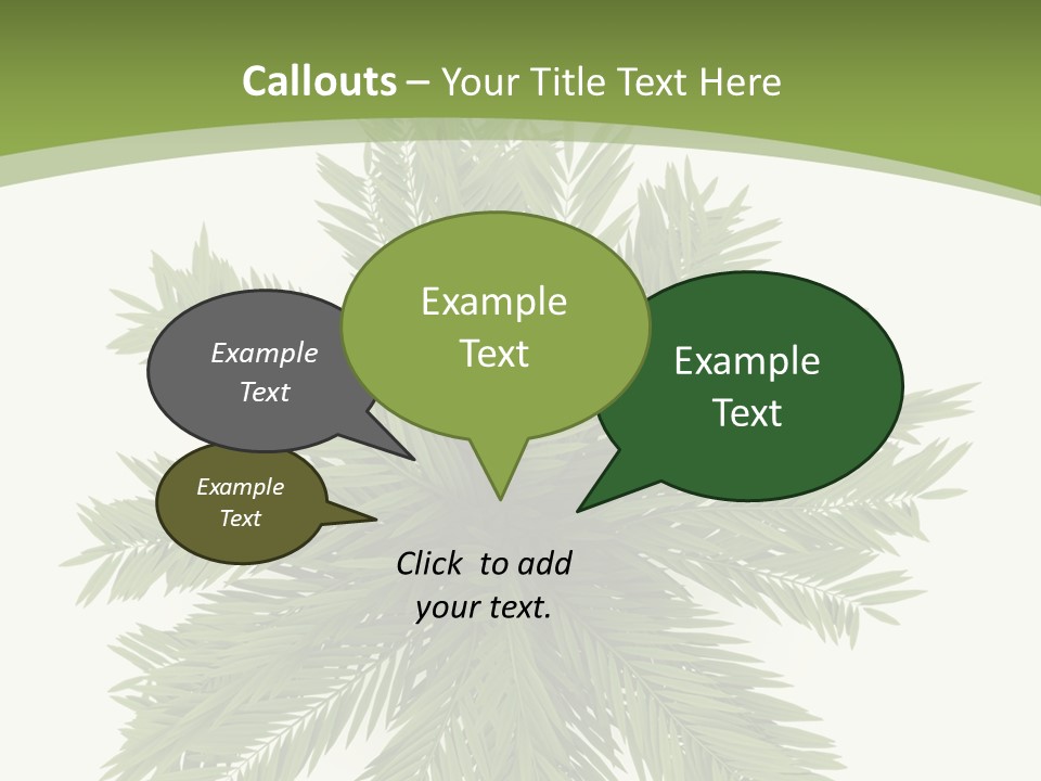 A Green Plant With A White Background PowerPoint Template