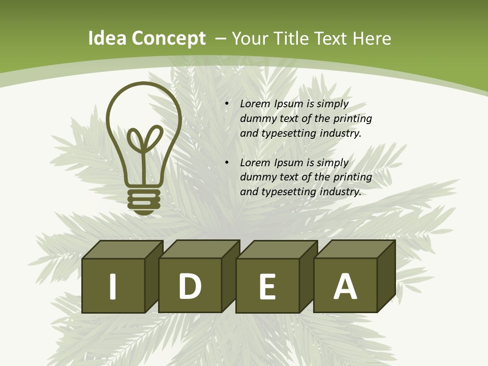 A Green Plant With A White Background PowerPoint Template