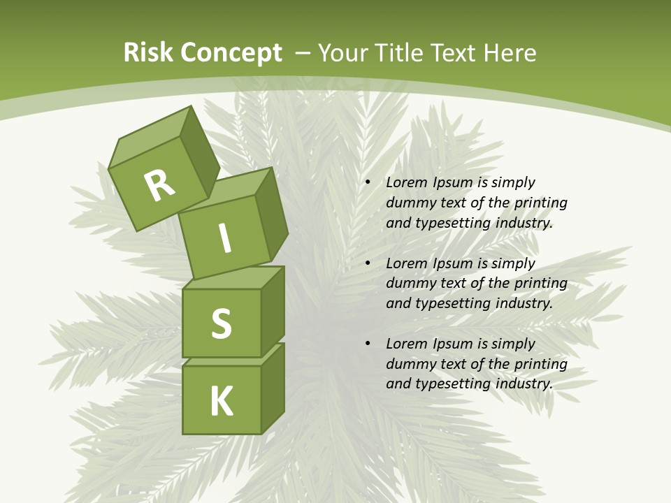 A Green Plant With A White Background PowerPoint Template