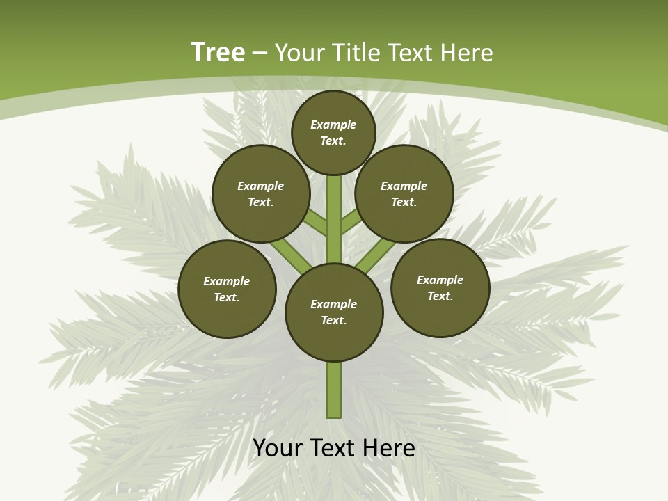 A Green Plant With A White Background PowerPoint Template