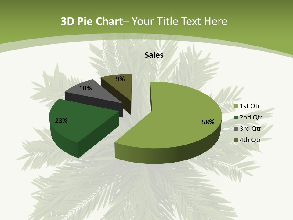 A Green Plant With A White Background PowerPoint Template