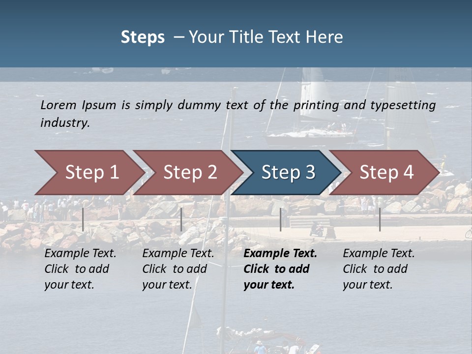 A Sailboat In The Water With A Lot Of Sailboats In The Background PowerPoint Template
