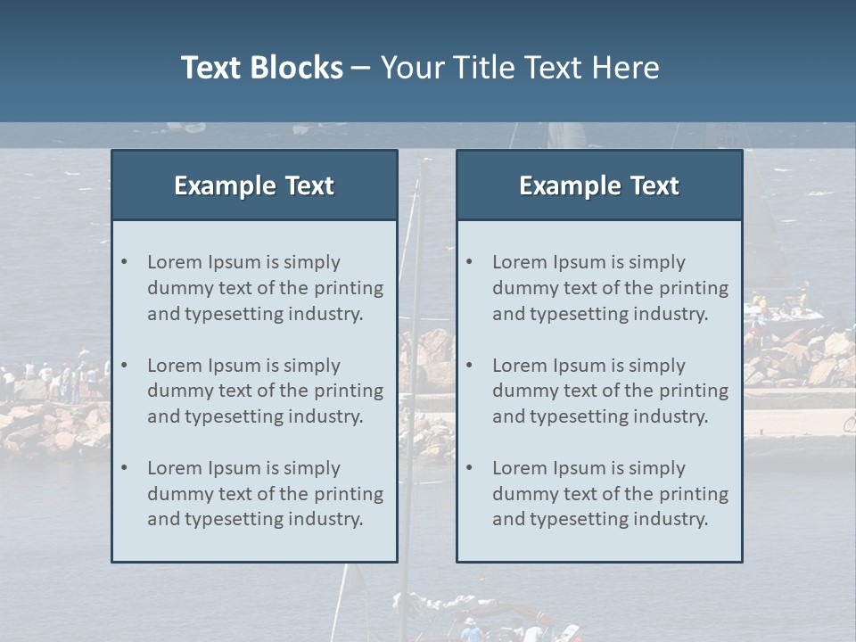 A Sailboat In The Water With A Lot Of Sailboats In The Background PowerPoint Template
