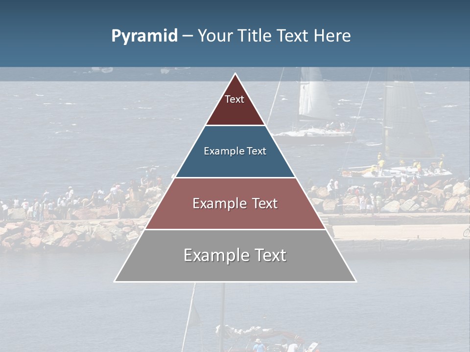 A Sailboat In The Water With A Lot Of Sailboats In The Background PowerPoint Template