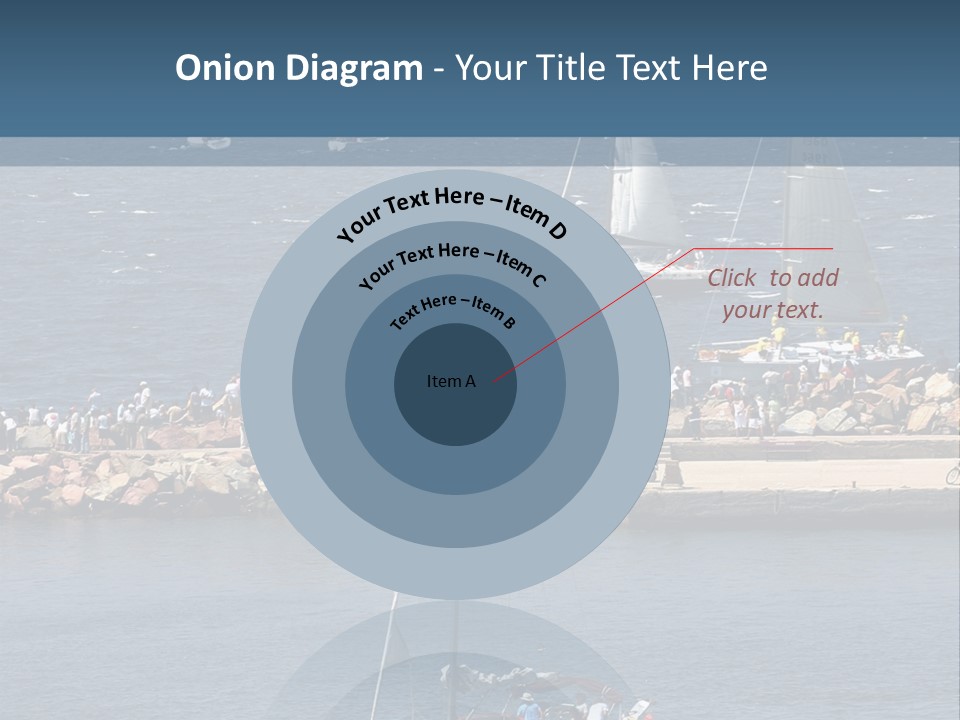 A Sailboat In The Water With A Lot Of Sailboats In The Background PowerPoint Template