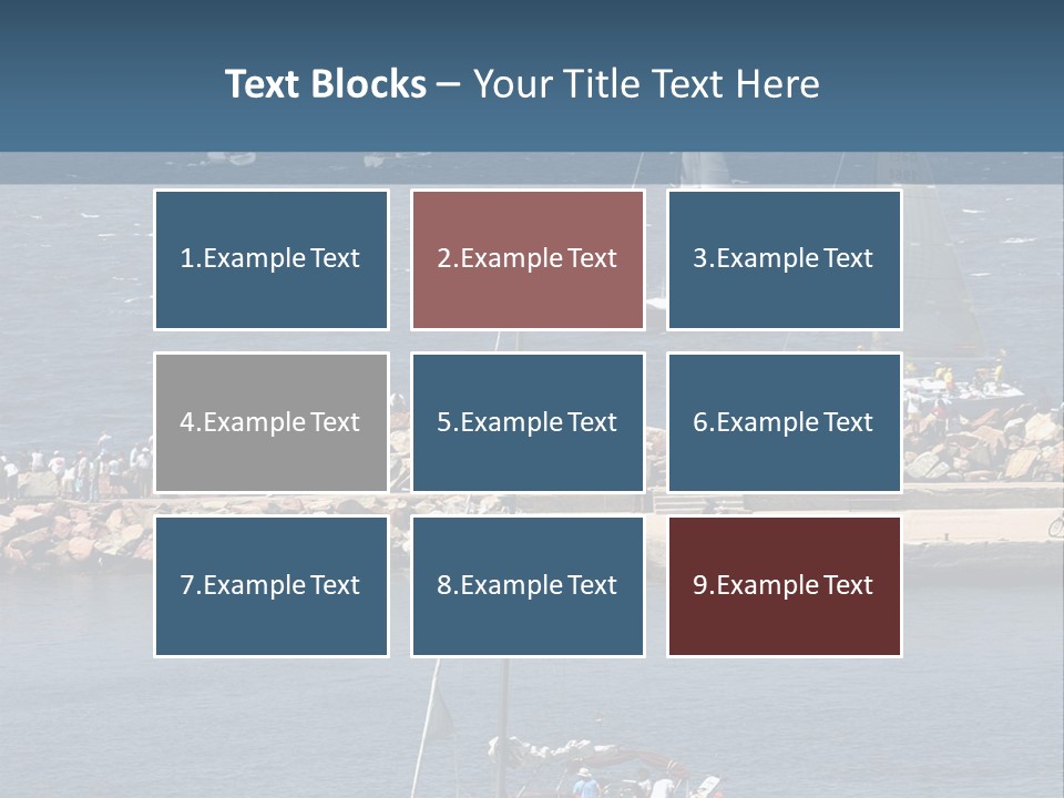 A Sailboat In The Water With A Lot Of Sailboats In The Background PowerPoint Template