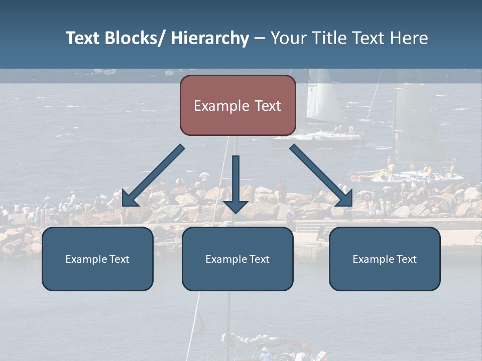 A Sailboat In The Water With A Lot Of Sailboats In The Background PowerPoint Template