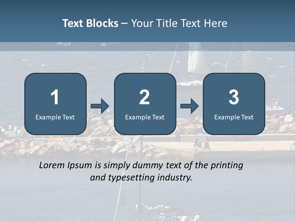 A Sailboat In The Water With A Lot Of Sailboats In The Background PowerPoint Template