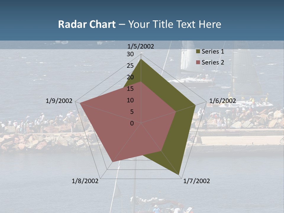 A Sailboat In The Water With A Lot Of Sailboats In The Background PowerPoint Template