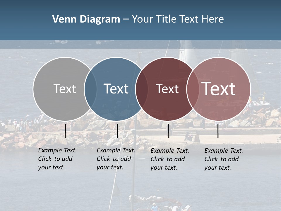 A Sailboat In The Water With A Lot Of Sailboats In The Background PowerPoint Template