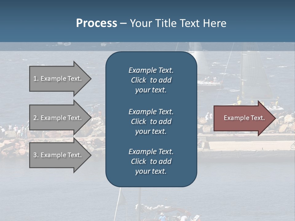 A Sailboat In The Water With A Lot Of Sailboats In The Background PowerPoint Template