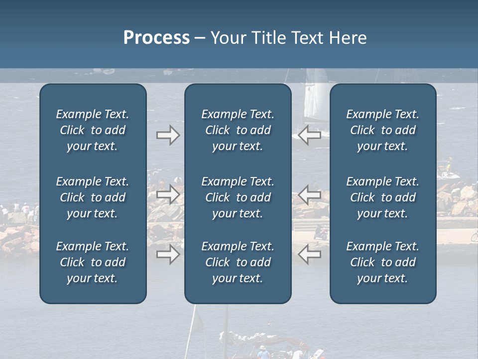 A Sailboat In The Water With A Lot Of Sailboats In The Background PowerPoint Template