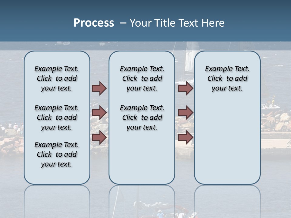 A Sailboat In The Water With A Lot Of Sailboats In The Background PowerPoint Template