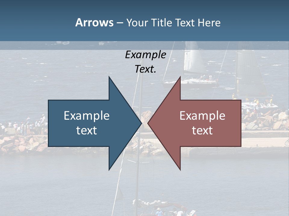 A Sailboat In The Water With A Lot Of Sailboats In The Background PowerPoint Template