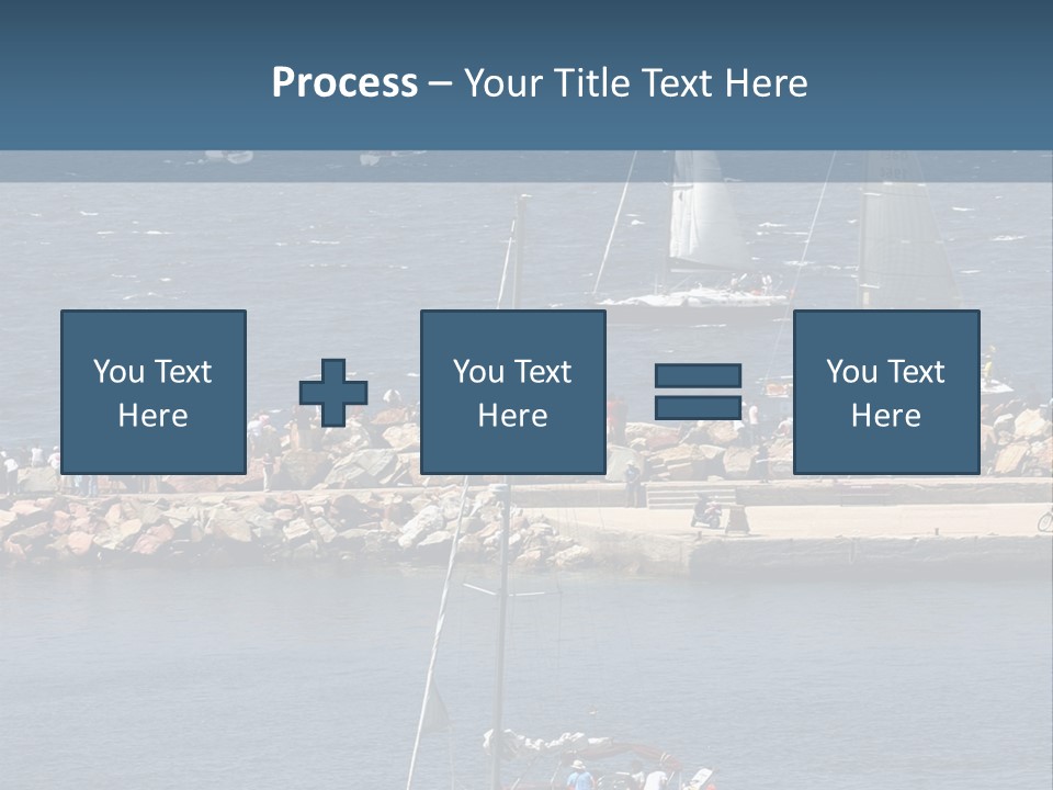 A Sailboat In The Water With A Lot Of Sailboats In The Background PowerPoint Template