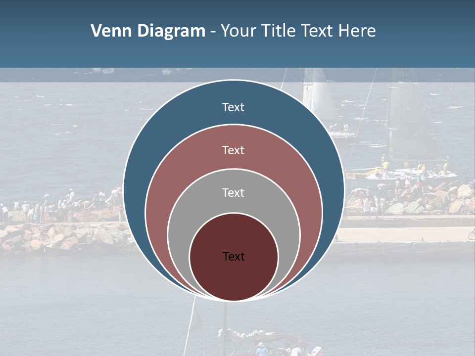 A Sailboat In The Water With A Lot Of Sailboats In The Background PowerPoint Template