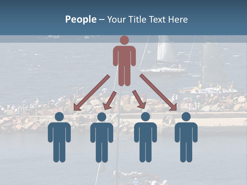 A Sailboat In The Water With A Lot Of Sailboats In The Background PowerPoint Template