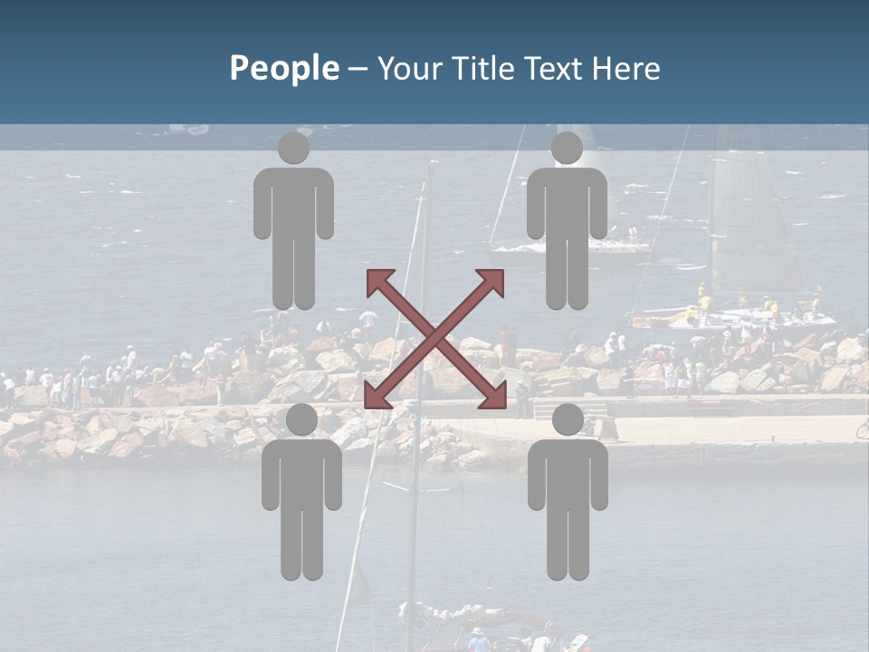 A Sailboat In The Water With A Lot Of Sailboats In The Background PowerPoint Template