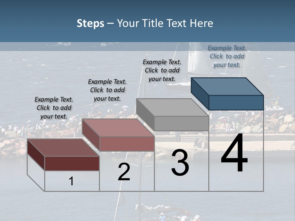 A Sailboat In The Water With A Lot Of Sailboats In The Background PowerPoint Template