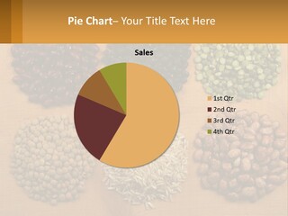 A Wooden Table Topped With Lots Of Different Types Of Beans PowerPoint Template