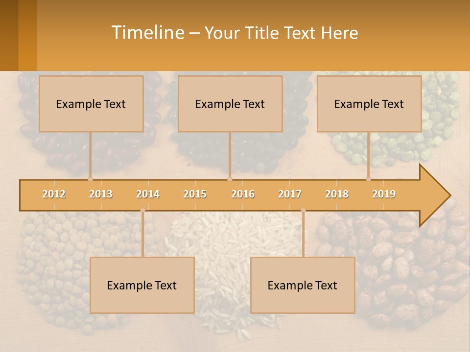 A Wooden Table Topped With Lots Of Different Types Of Beans PowerPoint Template