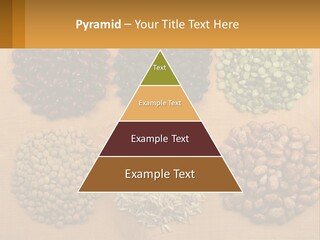 A Wooden Table Topped With Lots Of Different Types Of Beans PowerPoint Template