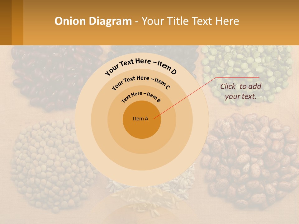 A Wooden Table Topped With Lots Of Different Types Of Beans PowerPoint Template