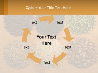 A Wooden Table Topped With Lots Of Different Types Of Beans PowerPoint Template