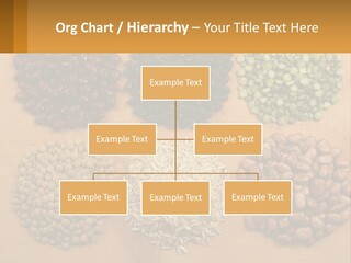 A Wooden Table Topped With Lots Of Different Types Of Beans PowerPoint Template