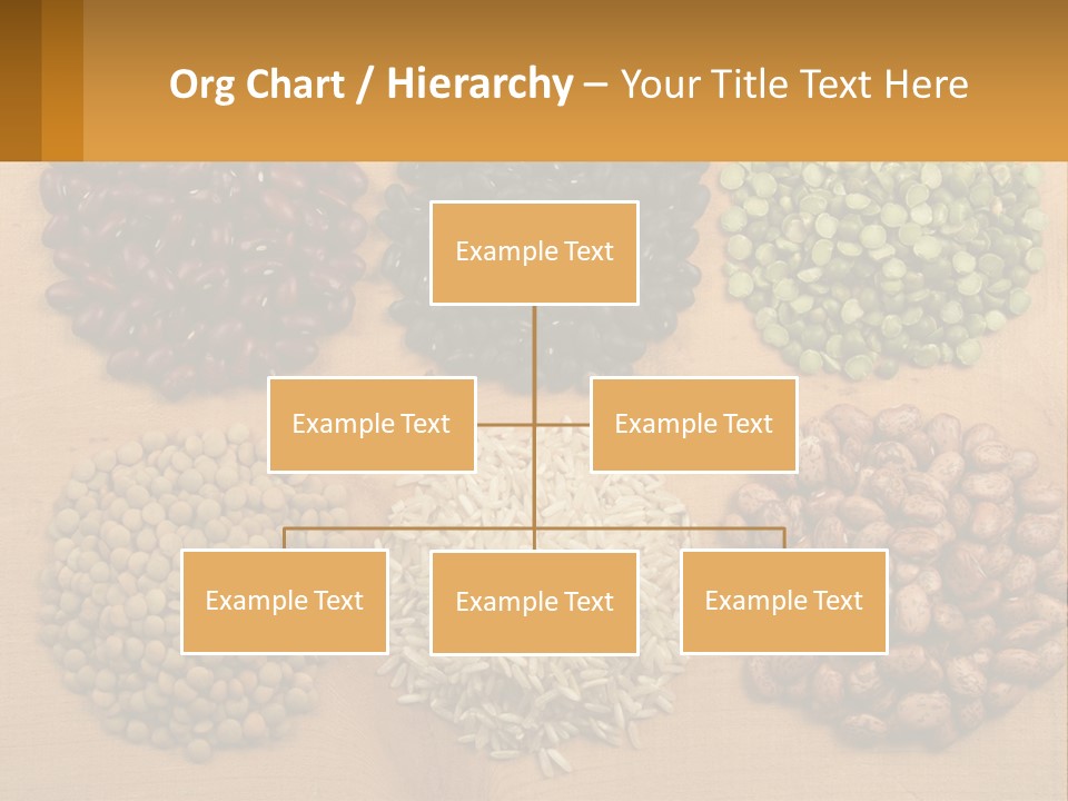 A Wooden Table Topped With Lots Of Different Types Of Beans PowerPoint Template
