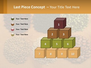 A Wooden Table Topped With Lots Of Different Types Of Beans PowerPoint Template
