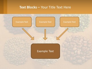 A Wooden Table Topped With Lots Of Different Types Of Beans PowerPoint Template