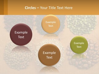 A Wooden Table Topped With Lots Of Different Types Of Beans PowerPoint Template