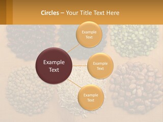 A Wooden Table Topped With Lots Of Different Types Of Beans PowerPoint Template
