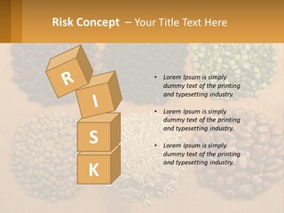 A Wooden Table Topped With Lots Of Different Types Of Beans PowerPoint Template