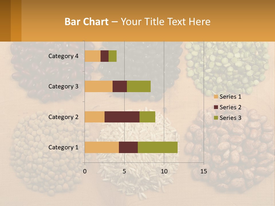 A Wooden Table Topped With Lots Of Different Types Of Beans PowerPoint Template