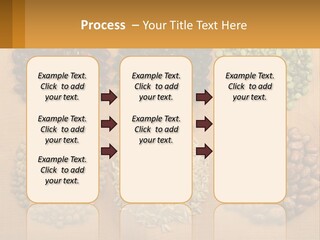A Wooden Table Topped With Lots Of Different Types Of Beans PowerPoint Template