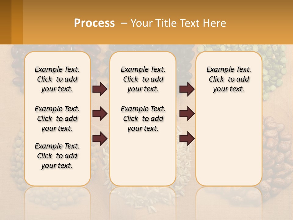 A Wooden Table Topped With Lots Of Different Types Of Beans PowerPoint Template
