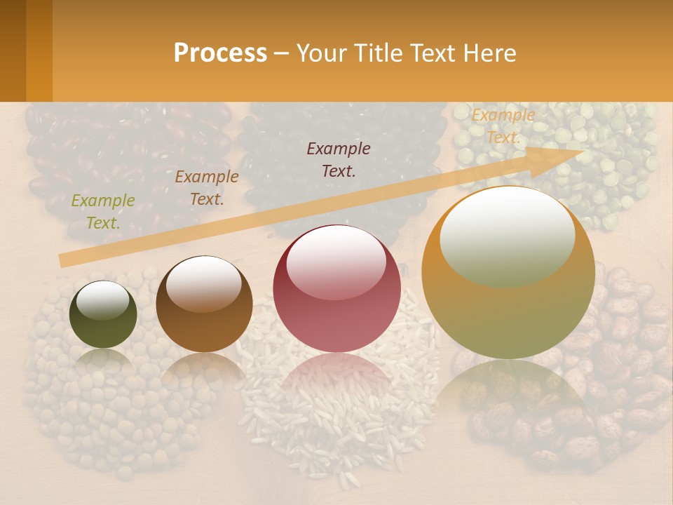 A Wooden Table Topped With Lots Of Different Types Of Beans PowerPoint Template