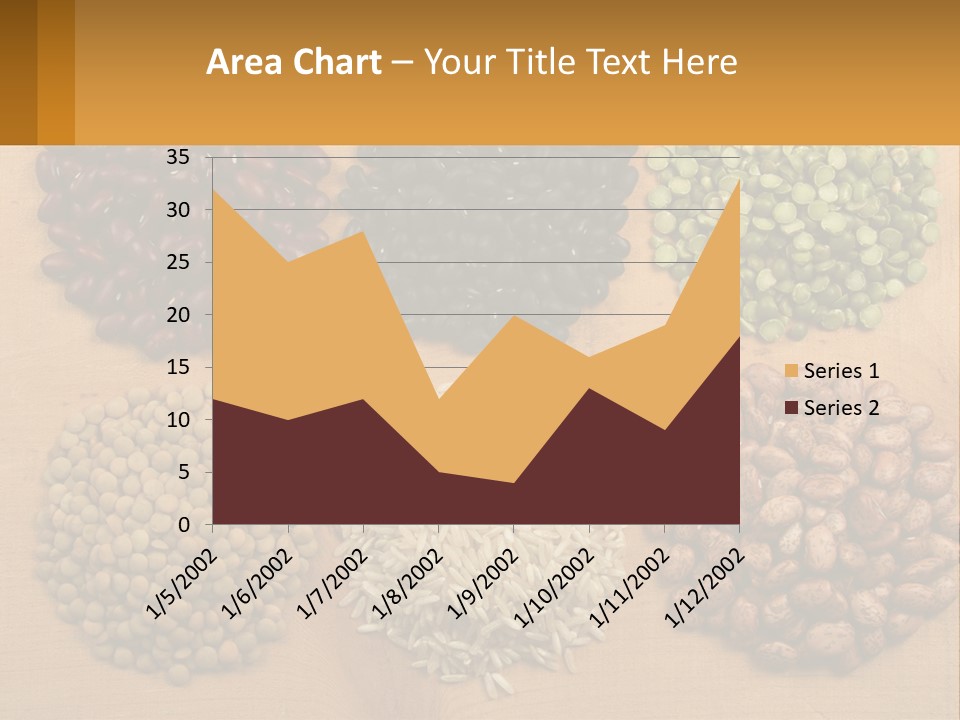 A Wooden Table Topped With Lots Of Different Types Of Beans PowerPoint Template