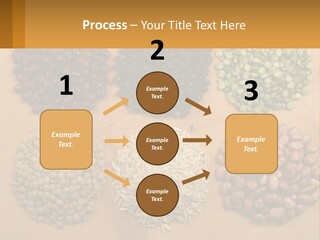 A Wooden Table Topped With Lots Of Different Types Of Beans PowerPoint Template
