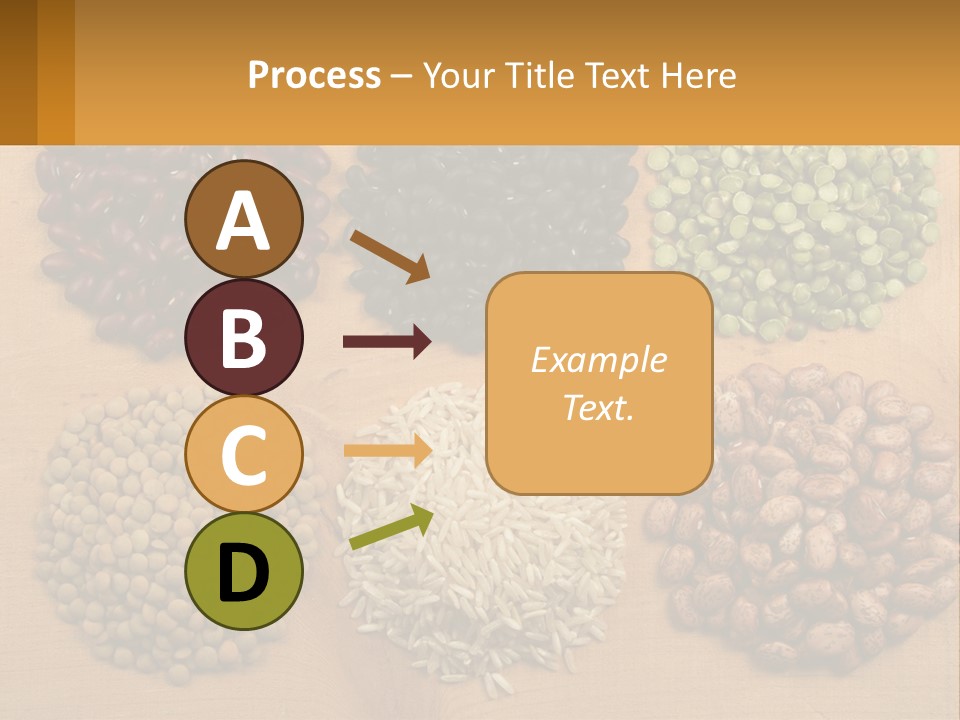 A Wooden Table Topped With Lots Of Different Types Of Beans PowerPoint Template