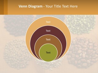 A Wooden Table Topped With Lots Of Different Types Of Beans PowerPoint Template